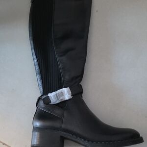 Gentle Souls Black Leather Over the Knee Boots